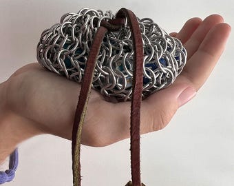 Chainmail Dice Purse - dnd, pouch, tabletop, collection