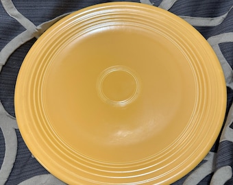 Vintage Fiesta Ware Yello 13” Chop Plate Fiesta Homer Laughlin USA HLC 1930’s