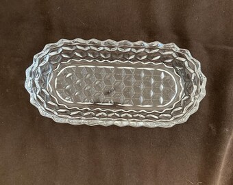 1940&#39;s Vintage Fostoria Crystal Pickle Dish