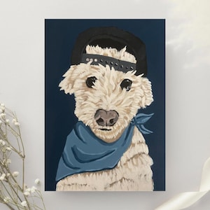 Custom Hand-Painted Pet Portrait: Original Acrylic Painting on Canvas