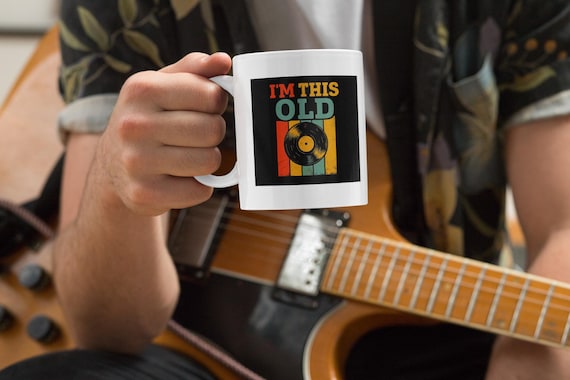 Gen X Nostalgia Mug This Old Vinyl Record Design Funny Throwback Coffee Cup for 60s 70s 80s Kids