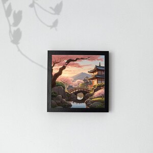 Paisaje de estilo japonés - Generado por IA - Archivo digital - Imprimible - Descarga instantánea - Arte de pared - Diferentes tamaños.