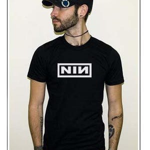 Nine Inch Nails Logo T-Shirt – Trent Reznor Industrial Rock Band Tee