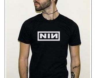 トップス NINE INCH NAILS NIN BOX LOGO t-shirt XL Vintage Nine Inch Nails NIN Reflective Box Logo T-Shirt