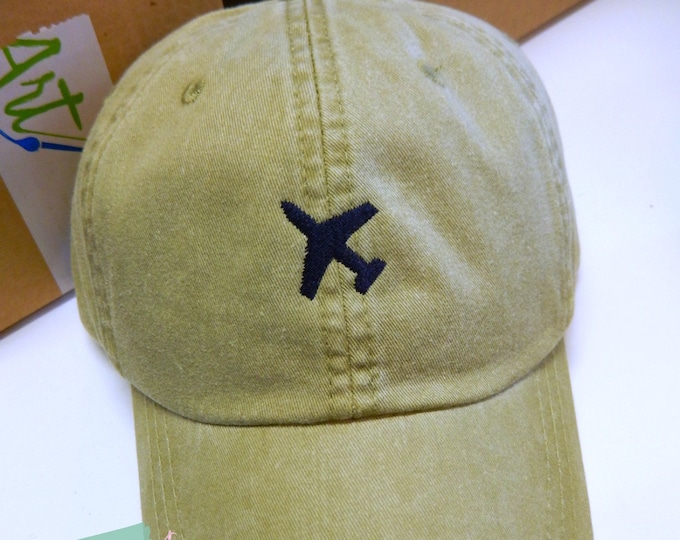 ADULT or KIDS Size Airplane Mini Design Cap Hat Leather Strap Nautical Beach Lake Cruise Coast Vacation Plane Flight Aviation Fly Pilot