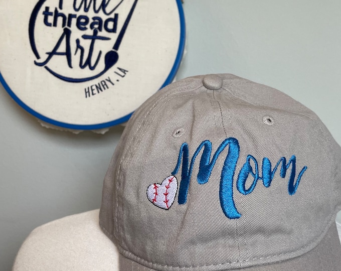 Baseball Mom Softball TBall Tee Ball Mothers Day Gift Hat Southern Baby Shower Gift Ladies Mom Mama Mommy Royal Blue Gray Little League