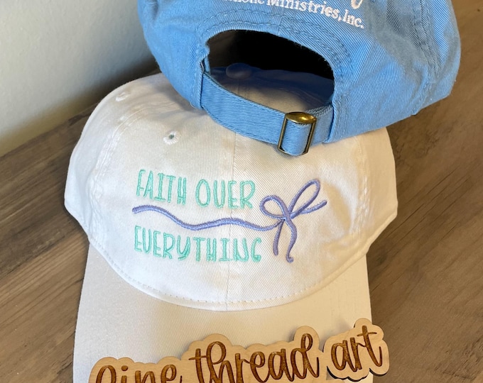 Behold Catholic Ministries, Inc. Cap Hat Unisex Sizing Faith Over Everything Bow