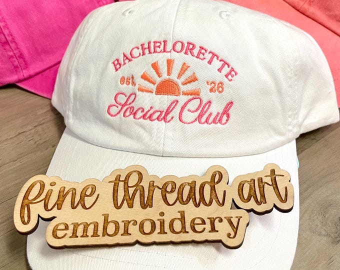 Ladies Adult Unisex Bachelorette Party Favor Hat Baseball Cap Hat Bach Social Club Custom Beach Sun Wedding Bridesmaid Gift