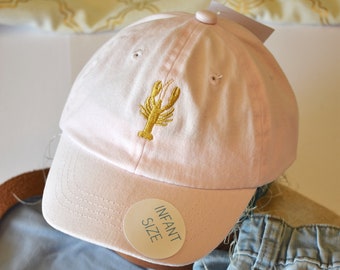 Quick Ship INFANT Baby Size Louisiana Crawfish Pink Gold Hat Youth Childs Childrens Louisiana Cajun Lafayette Zydeco Baby Shower Gift Girl