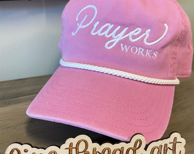 Adult Unisex Rope Hat Prayer Works Vintage Wash Snapback Baseball Cap Hat Christian Faith Inspirational Catholic Gift Hope Rosary God Jesus
