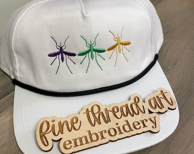 Adult Mardi Gras Mosquito Rope Baseball Cap Hat Louisiana Cajun Bayou Lafayette