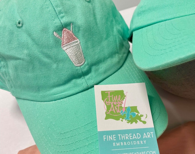 Quick Ship Snowball Shave Ice Sno Ball Snow NOLA Louisiana Mardi Gras Hat Southern Mint Sea Foam Green Unisex Dad Hat Ladies Louisiana Cajun