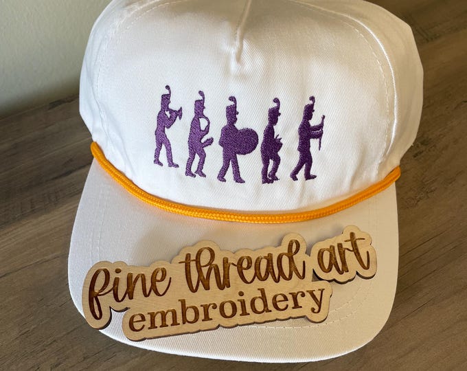 Adult Marching Band Mardi Gras Rope Cap Hat SnapBack Louisiana Cajun Parade Bayou Lafayette