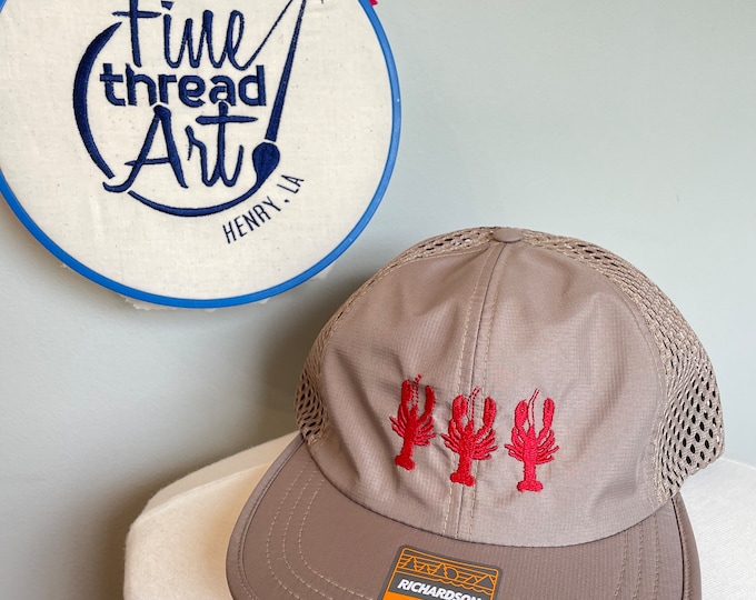 Crawfish Lobster Flat Bill Hat SnapBack Adult Hat Dad Hat Unisex Louisiana Cajun Lafayette Zydeco Music Parade Krewe Acadiana Maine Boat Sea