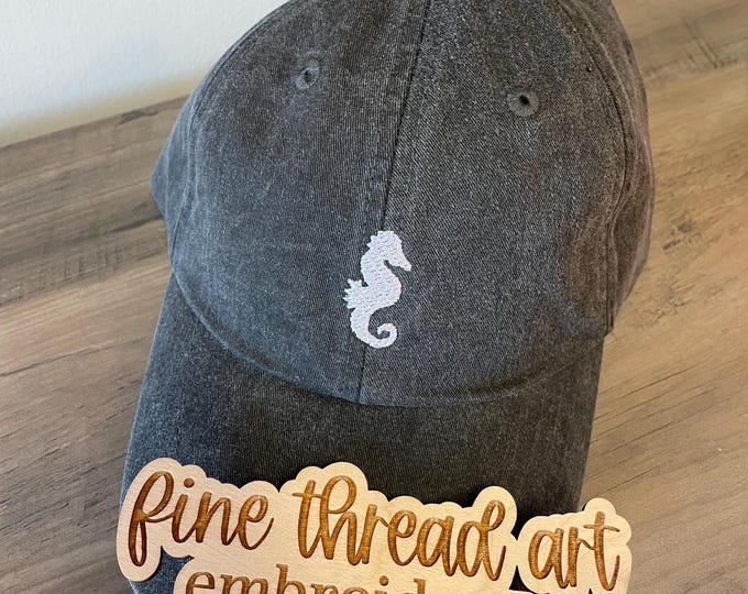 LADIES Mini Design Baseball Cap Hat Leather Strap Anchor Fleur de Lis Lobster Crab Sea Horse Nautical Minimalist Summer Vacation Travel Boat