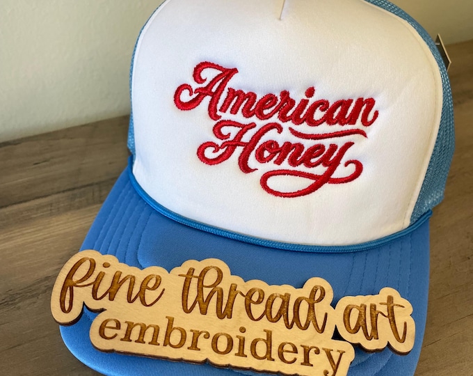 Adult Unisex American Honey Rope Foam Trucker Baseball Cap Hat USA America 4th of July 1776 250