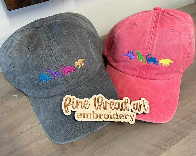Adult Unisex Dino Hat Baseball Cap Dinosaur TRex triceratops brontosaurus