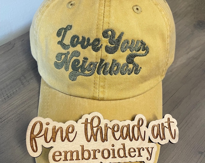 Unisex Adult Love Your Neighbor Vintage Baseball Cap Hat Human Christian Faith Inspirational Custom Personalized Hat