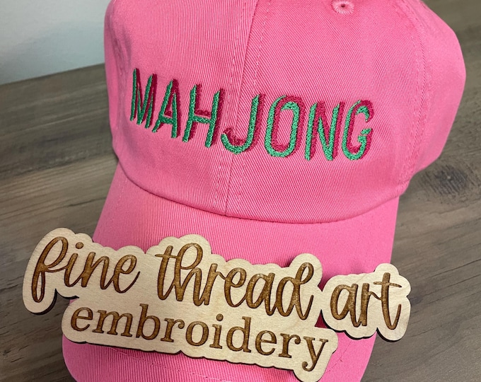 Adult Unisex Mahjong Game Baseball Cap Hat Classic Style