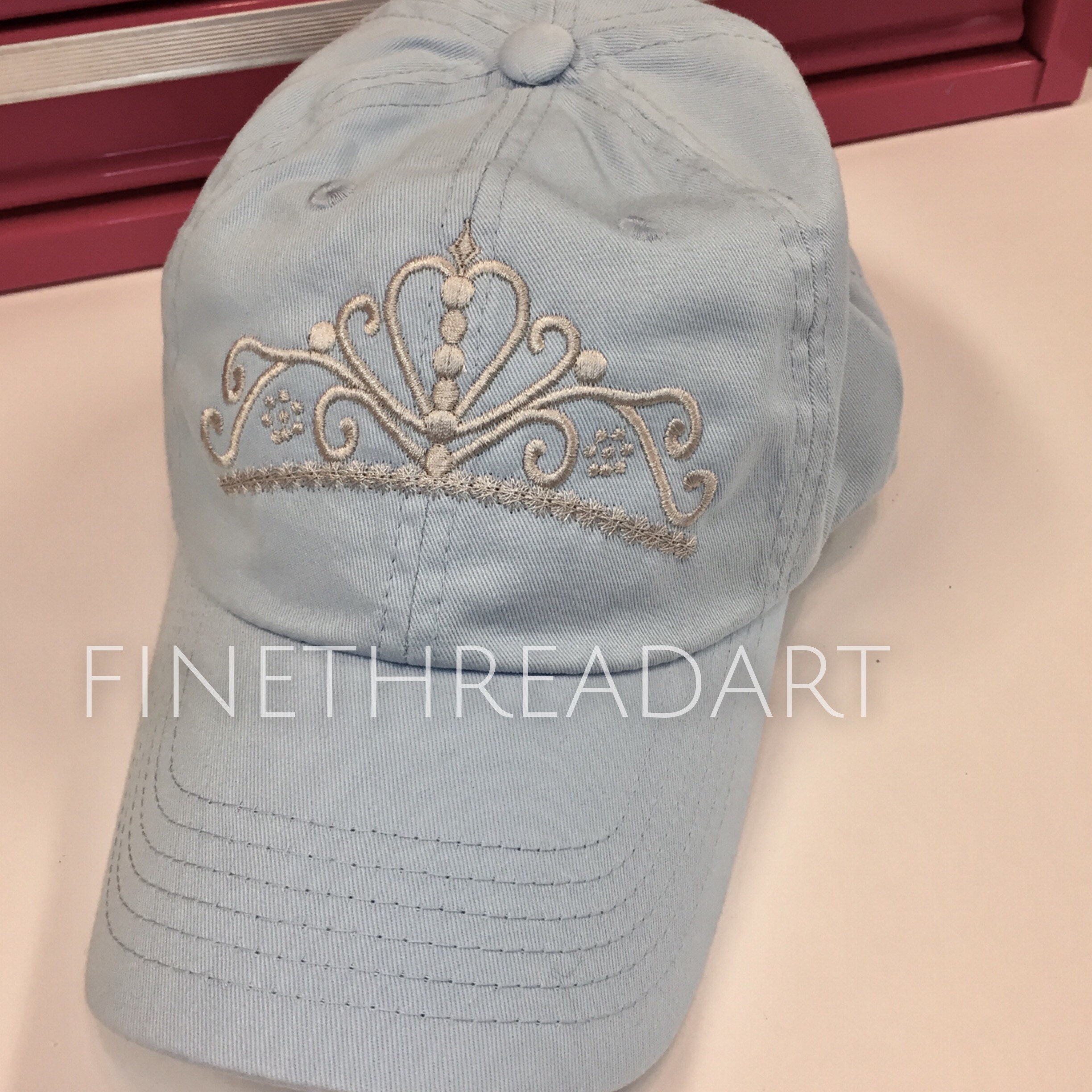Ready to Ship Princess Tiara Crown Queen Adult Baseball Hat Cap Blue Princess Ladies Women