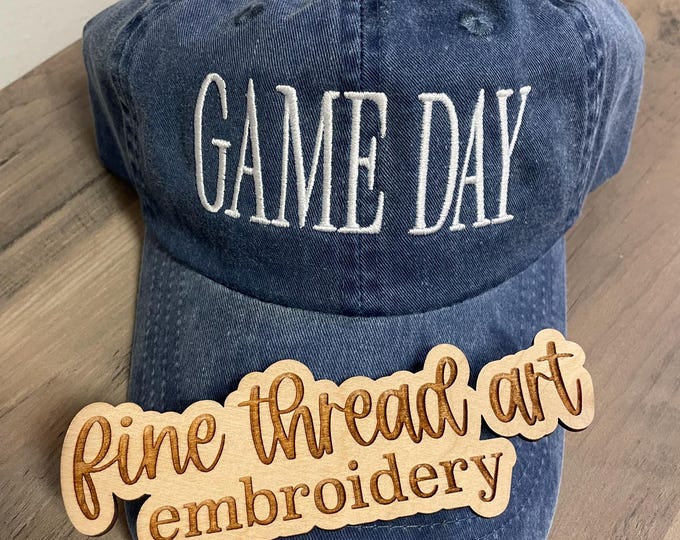 Adult Unisex Embroidered Game Day Baseball Hat Cap Team Colors High School Sports College Football Mom Gameday Football Soccer Cup Score USA