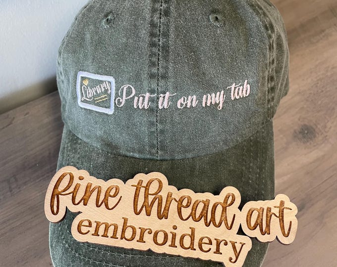 Ladies Library  Baseball Cap Hat LEATHER strap Mom Mother Teacher Book Club Worm Reading One More Chapter Nerd Gift Put on My Tab Librarian