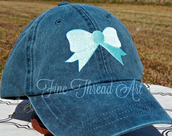 LADIES Bow Baseball Cap Hat Leather Strap Bride Bridesmaid Mom Beach Summer Vacation Group Discount
