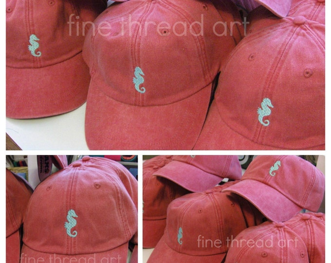 LADIES Mini Design Baseball Cap Hat Leather Strap Anchor Fleur de Lis Lobster Crab Sea Horse Nautical Minimalist Summer Vacation Travel Boat