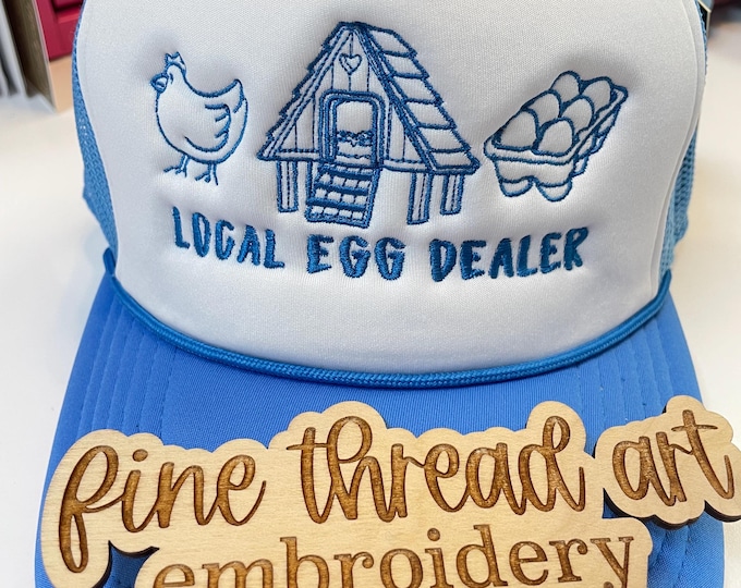 Adult Unisex Chicken Local Egg Dealer Rope Foam Trucker Baseball Cap Hat