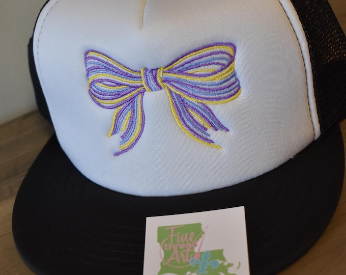 Ladies Bow Team Colors Baseball Cap Hat Snapback Foam Trucker Travel Summer Vacation Ocean Beach Lake Water Fish Cruise Boat Kayak Football