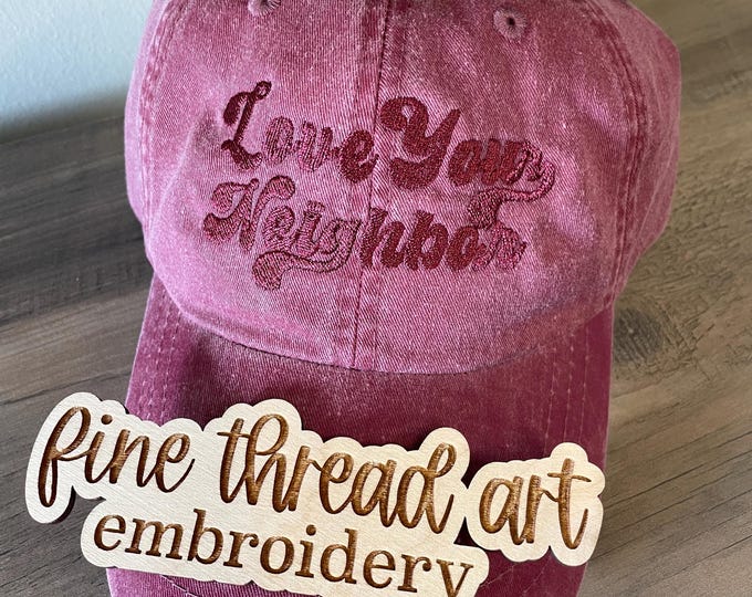 Unisex Adult Love Your Neighbor Vintage Baseball Cap Hat Human Christian Faith Inspirational