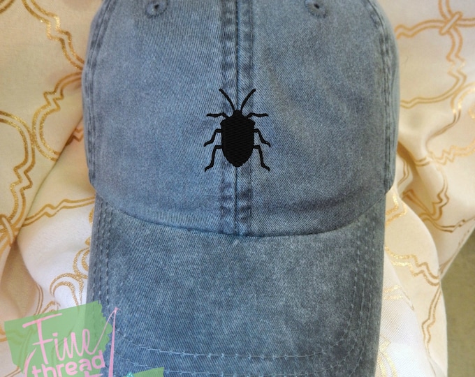 Kids or Adult Ladies Size Beetle or Bug Mini Design Baseball Cap Hat Leather Strap Beach hat Vacation Wildlife Outdoors Camping Bugs Insect