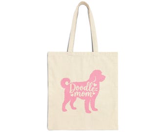 Doodle Mom Cotton Canvas Tote Bag - Dog Lover Gift