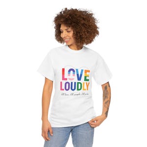 Pride Month T-Shirt, LGBTQ Pride Shirt, Regenbogen T-Shirt, Gay Pride Bekleidung - Unisex aus schwerer Baumwolle