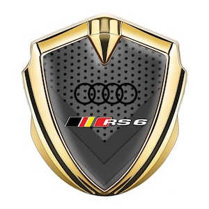 Adesivi scudo Audi, decalcomania in metallo bombato, logo, emblema, parafango, auto, resina epossidica lucida, distintivo in silicone, idea regalo per uomo, lui e papà.
