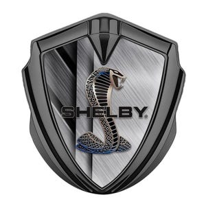 Adesivi Shelby, emblema in metallo per bagagliaio, parafango, decalcomania bombata, logo in gel lucido, design per auto, copertura in resina epossidica, distintivo, regalo, uomo, papà, lui.