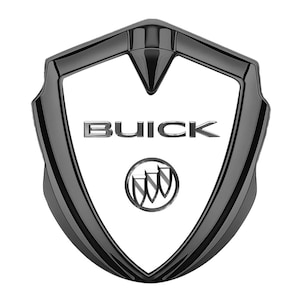 Adesivi in metallo con scudo Buick, decalcomania bombata, logo, emblema, parafango, accessorio per auto lucido, copertura in gel epossidico, distintivo, regalo per bagagliaio, uomo, papà, lui.