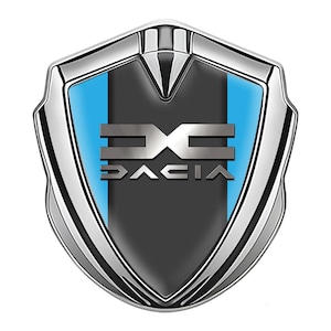 Adesivi con stemma Dacia a forma di scudo bombato, in metallo, con logo lucido, per auto, molti design, in resina epossidica, con copertura in gel, distintivo, regalo per bagagliaio, parafango, uomo, papà, lui.