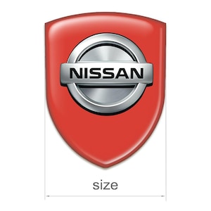 日産エンブレムステッカー シールド デカール ロゴ フェンダー ドーム型 光沢 カーアクセサリー エポキシ樹脂 シリコンバッジ ブーツ ギフト プレゼント 男性 彼 お父さん