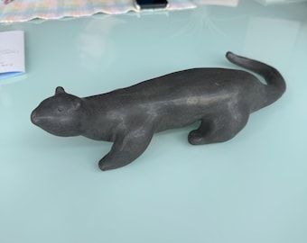 Hand-gefertigte Sleek Keramik Nerz, Wiesel, Frettchen Figur