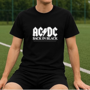AC/DC Back In Black Graphic Tee: Classic Rock Band T-Shirt