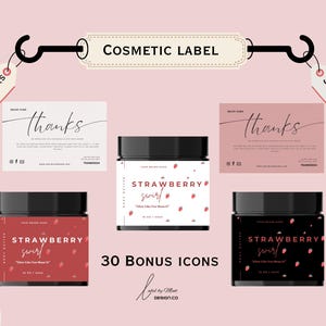 Editable Cosmetic Label Template | Minimalist Beauty Product Label | DIY Canva Template – Instant Download, Canva Label Template Bundle