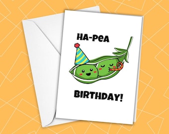 Funny Peas in a Pod Birthday Card: A7 Greeting Card