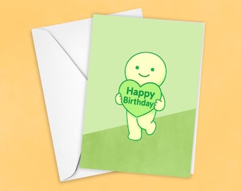 Smiski Birthday Card | Heart, A7 Greeting Card