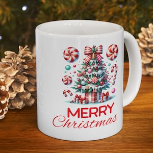 Candy Cane Christmas Mug: Festive Holiday Coffee Cup