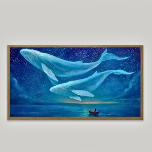 Frame Tv Art Digital Download | Ocean Textured Painting for Samsung Frame Tv | Frame Tv Painting | Frame TV Art