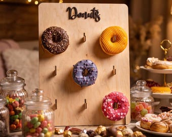 Donut stand for wedding, Donut board wood, Donut wall stands, Donut display for wedding, Donut display for bridal shower, Donut holder tray