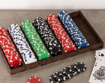 Tacki na żetony pokerowe, etui na pokera, uchwyt na żetony pokerowe, ekspozytor na żetony pokerowe, przechowywanie żetonów pokerowych, uchwyt na żetony kasynowe, akcesoria do gier planszowych