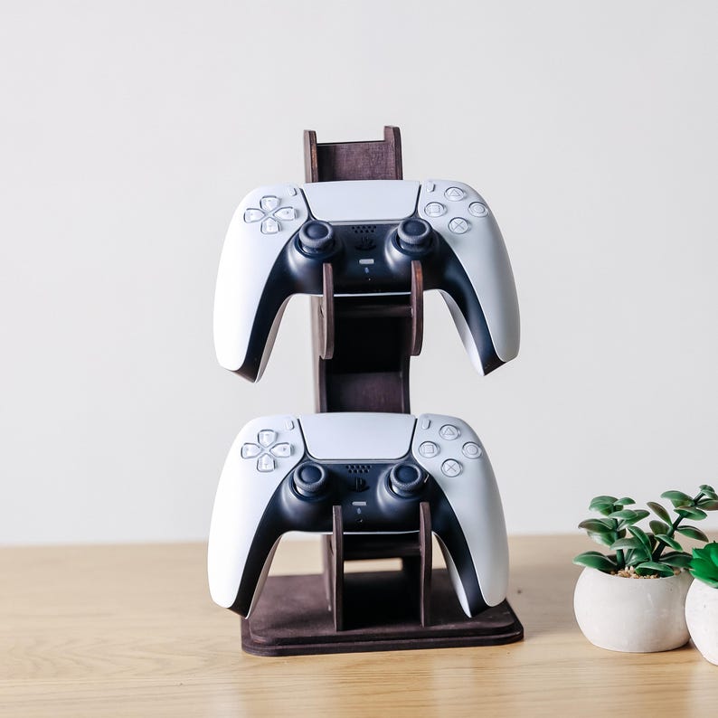 Personligt stativ för spelkontroller i trä, anpassad PS Xbox-hållare bild 14