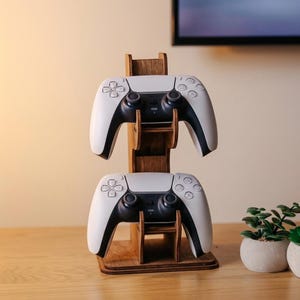 Personligt stativ för spelkontroller i trä, anpassad PS Xbox-hållare bild 11